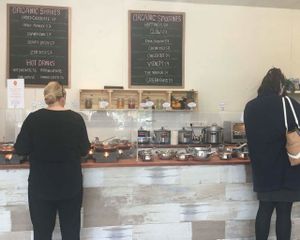 Self serve buffet at OM Vegan Kitchen in Surry Hills
