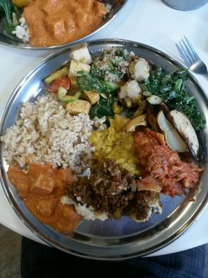 buffet of goodness at OM Vegan Kitchen in Surry Hills