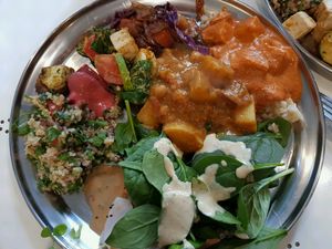 buffet at OM Vegan Kitchen in Surry Hills