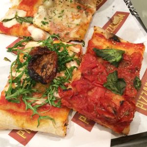 Vegan pizzas at Pizzarium in Helsinki