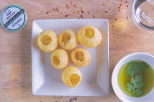 Paani Puri which is vegan too at Veggielicious Cafe in Penang