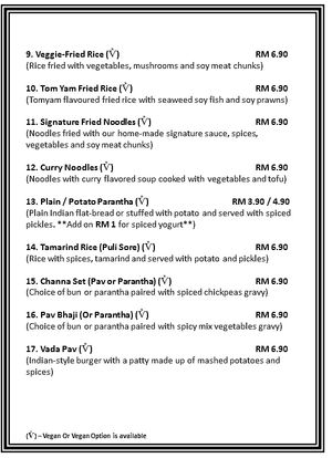 4 Menu - Main at Veggielicious Cafe in Penang