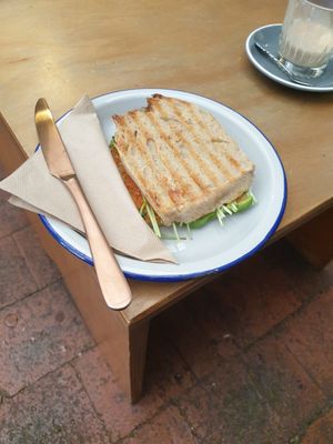 Avo veggie toastie at Third Wheel Cafe in South Fremantle