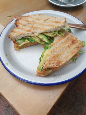 Avo veggie toastie at Third Wheel Cafe in South Fremantle