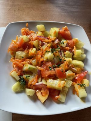 Salad with vinegar dressing   at Restaurant OM in Koblenz