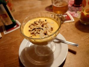 Kürbis Mango Creme at Restaurant OM in Koblenz