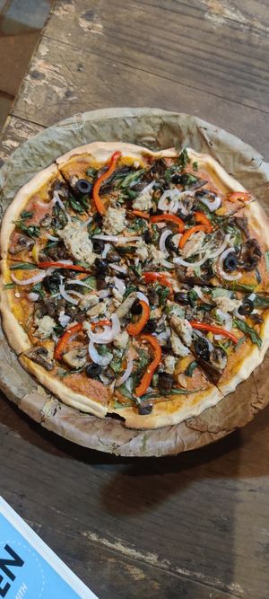 Vegan pizza at Saraya in Bardez