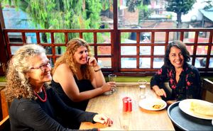 Lunch with the girls at Sarangi Vegetarian Restaurant in Kathmandu