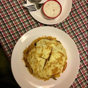 Vegetable Biryani at Sarangi Vegetarian Restaurant in Kathmandu