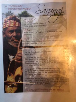 Menu 9 at Sarangi Vegetarian Restaurant in Kathmandu