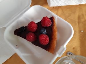 Cheese cake (vegan) at La Huerta de Almeria - La Latina in Madrid