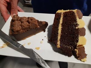 Cakes for dessert at a friend's dinner at La Huerta de Almeria - La Latina in Madrid