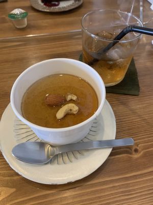 Almond pudding at Fukamidori in Fukui