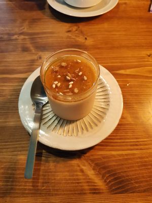 Almond pudding at Fukamidori in Fukui