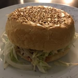 soya burger  at Vega Burger in Minsk