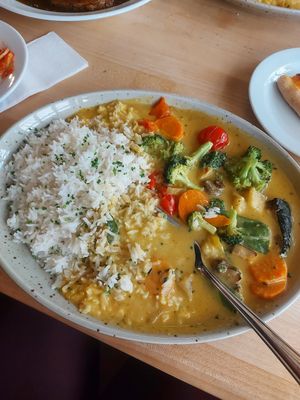 Thai curry with veggies at Beim Olivenbauer in Fuessen
