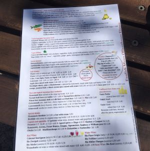 menu p. 1 at Beim Olivenbauer in Fuessen