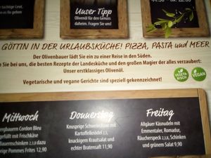Menu at Beim Olivenbauer in Fuessen