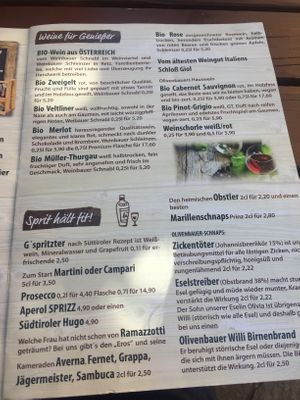 Getränke 1 at Beim Olivenbauer in Fuessen