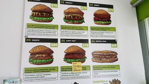 menu at Marvin's Burgers in Playa Del Carmen