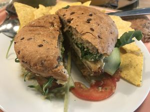 Tofu burger  at Gartnerei - Seefeldstrasse in Zurich