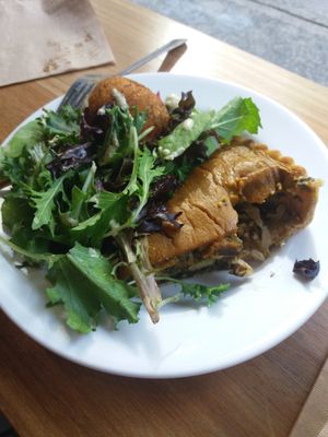 Millet ball&mushroom tart at Iku Whole Food - North Sydney in North Sydney