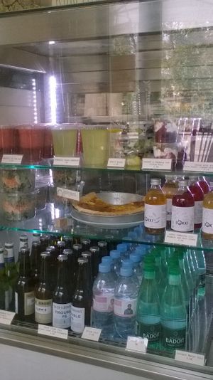 organic and fresh juice at Shakespeare and Company Cafe in Paris