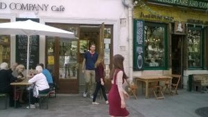 Cafe is located right next to the BEAUTIFUL bookshop Shakespeare and Co ! Such a lovely place ! at Shakespeare and Company Cafe in Paris