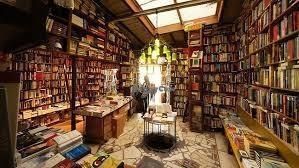 the wonderful bookshop, right next to the cafe at Shakespeare and Company Cafe in Paris
