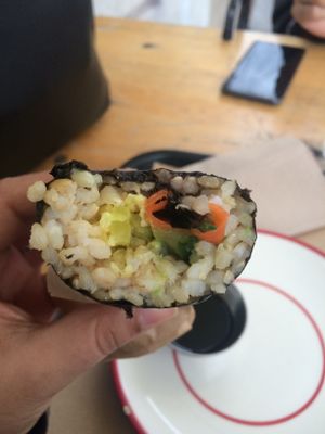 Vegan temaki at Shakespeare and Company Cafe in Paris