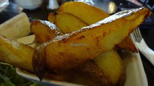 Potato wedges at The Blackhorse Hotel Restaurant in Grassington