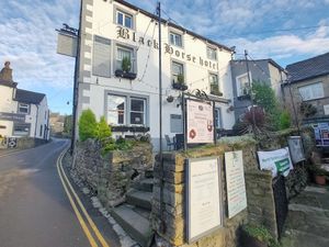 Front Entrance at The Blackhorse Hotel Restaurant in Grassington