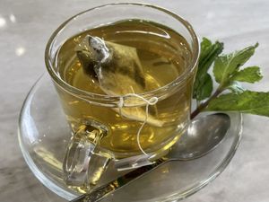 Green tea, 50 baht  at Dubai Indian and Arabic Restaurant in Pattaya