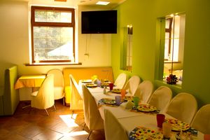 Morning rays in the restaurant at COK in Zaporozhia