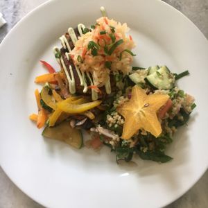 vegan breakfast patty and quinoa salad at Dreamcatcher by DW - Adults Only in San Juan
