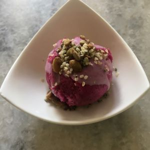 vegan sorbet from 3 course breakfast at Dreamcatcher by DW - Adults Only in San Juan