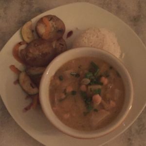 vegan coconut stew from Friday dinner  at Dreamcatcher by DW - Adults Only in San Juan