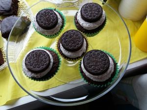 vegan Oreo cupcakes at The Pie Parlour & Bakery in Glossop