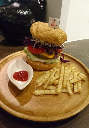Mushroom Burger at Tofunia in Taipei