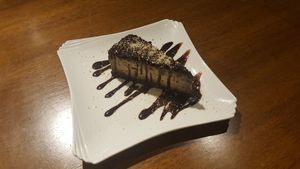 Chocolate cheesecake at Tofunia in Taipei