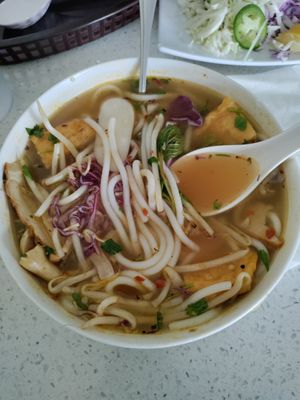 Spicy soup I don't remember at Loving Hut in Garden Grove