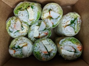 Spring rolls at Loving Hut in Garden Grove