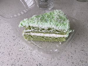 Pandan Cake at Loving Hut in Garden Grove