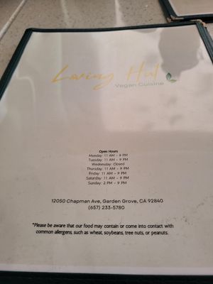  at Loving Hut in Garden Grove