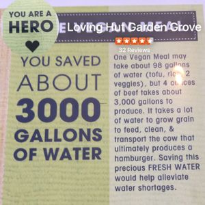 a little encouragement from the menu  at Loving Hut in Garden Grove