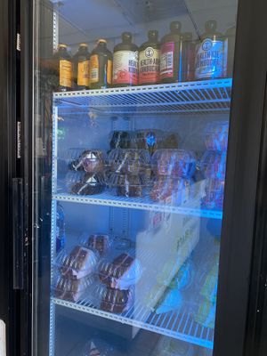 Various Cake Offerings and Kombucha  at Loving Hut in Garden Grove