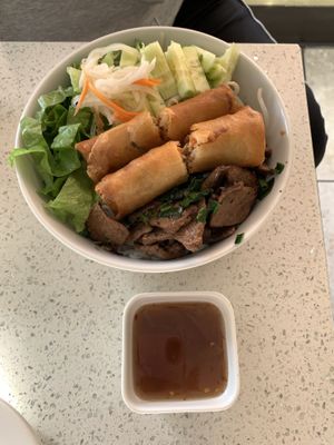 BBQ Vermicelli without peanuts  at Loving Hut in Garden Grove