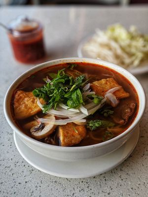 Bun Hue at Loving Hut in Garden Grove