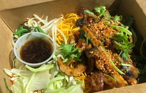 Mi Kho Noodles at Loving Hut in Garden Grove