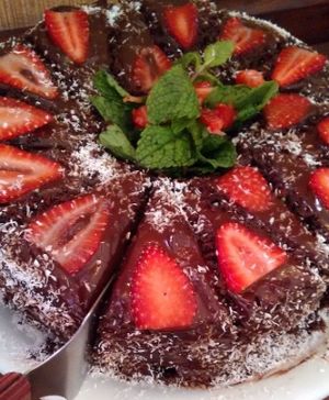 Bolo de chocolate vegano!  at Bardana Equilibrio Natural in Rio De Janeiro